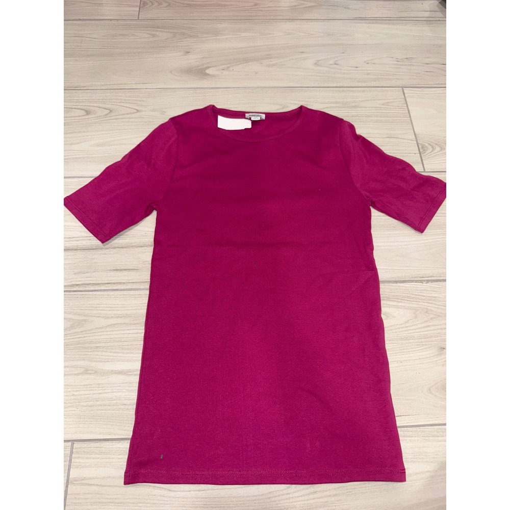 NWT J.Crew Womens Short Sleeve Crew Neck T-Shirt Fuchsia Pink Size XS